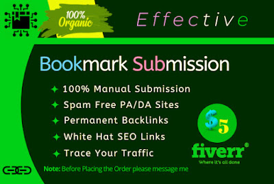 I will do bookmark submission for HQ backlinks and SEO