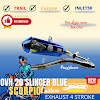 OVH20 SCORPIO TRAIL CUSTOM SUPER MOTO STAINLES BLUE POWERBOOM TITAN