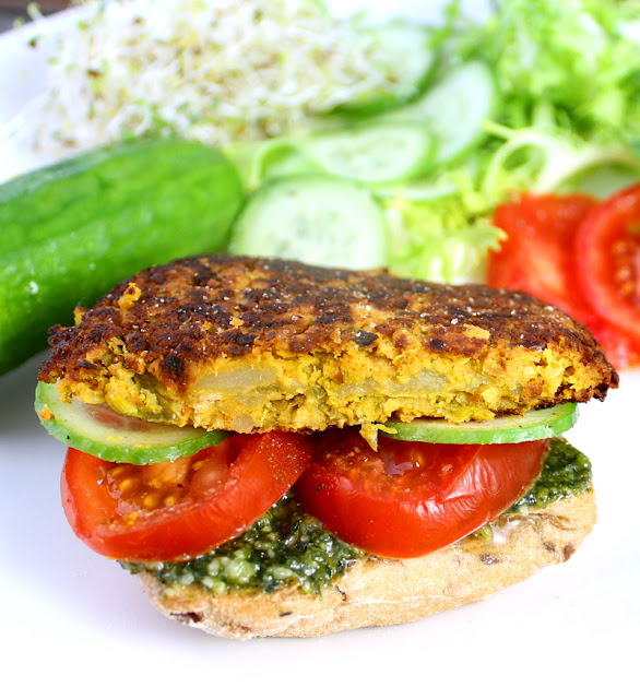 Oppskrift Veganburger Vegetarburger Hjemmelaget Burger Kikertburger Kikerter Potet