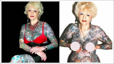  Tattoos  World on World S Most Fully Tattooed Senior Woman