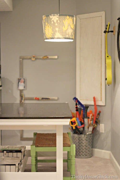 DIY drum shade pendant