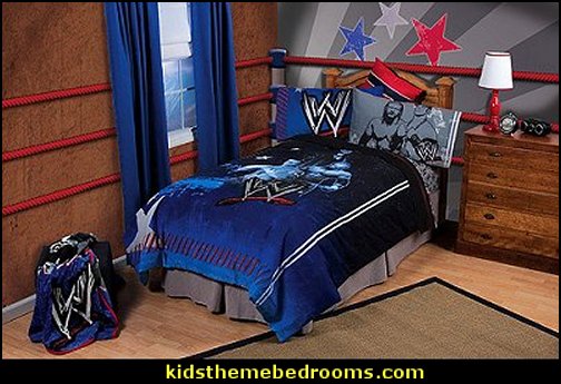 WWE bedroom ideas WWE decorations boys wrestling room decor wrestling room decor