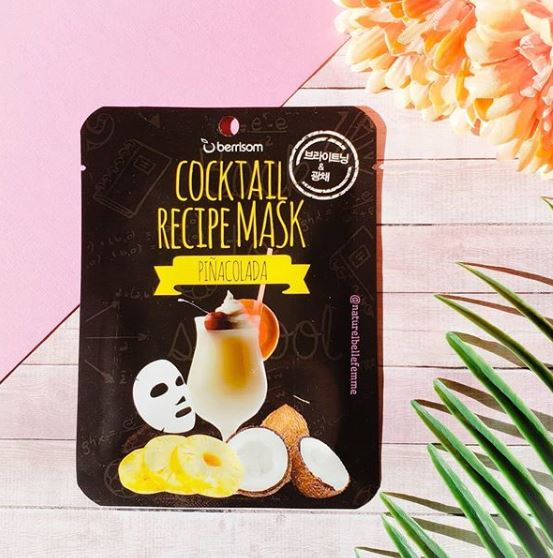 Berrisom cocktail recipe mask Pinacolada