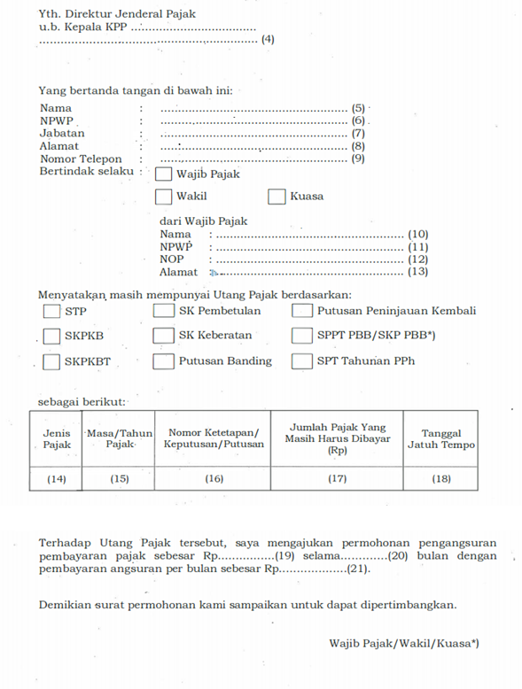 Pengangsuran Dan Penundaan Pembayaran Pajak