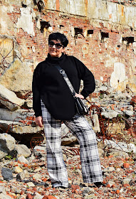 Blogerka inspiruje, krata na jesień,Spodnie w kratę  Checked trousers  