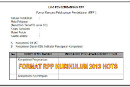 Format RPP Kurikulum Model HOTS