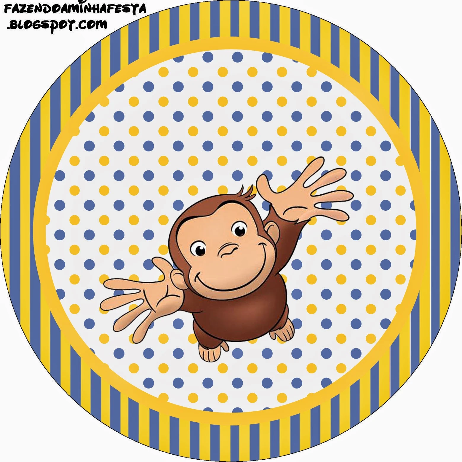 Curious George Free Printable Toppers.