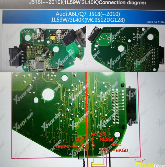 VVDI Key Tool Plus Read Audi A6 J518 ELV 3L40K MCU 4