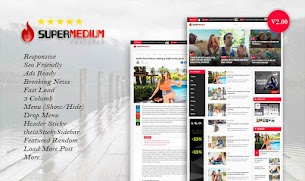 Supermedium V2.00 Responsive Blogger Template - Responsive Blogger Template