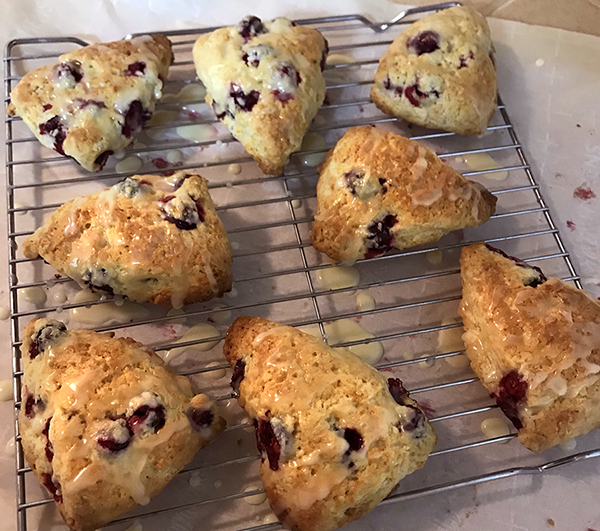 Scones Baked and Glazed