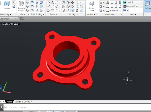 step by step procedure to create 3D drawing in AutoCAD