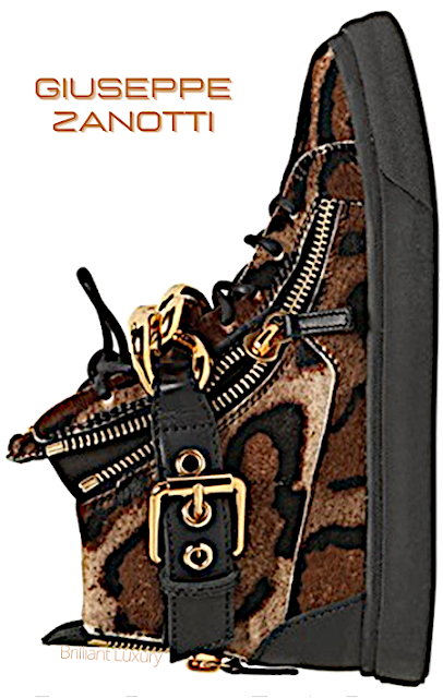 ♦Giuseppe Zanotti animal print sneaker #giuseppezanotti #shoes #leopard #animalprint #brilliantluxury