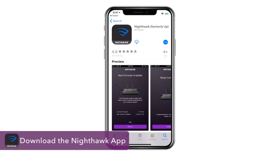 Download the Netgear nighthawk app