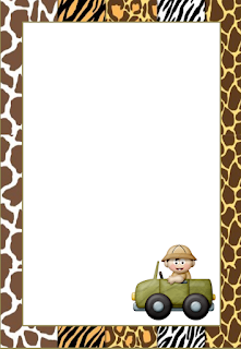 Jungle Babies: Free Printable Frames, Invitations, Cards or Labels. 