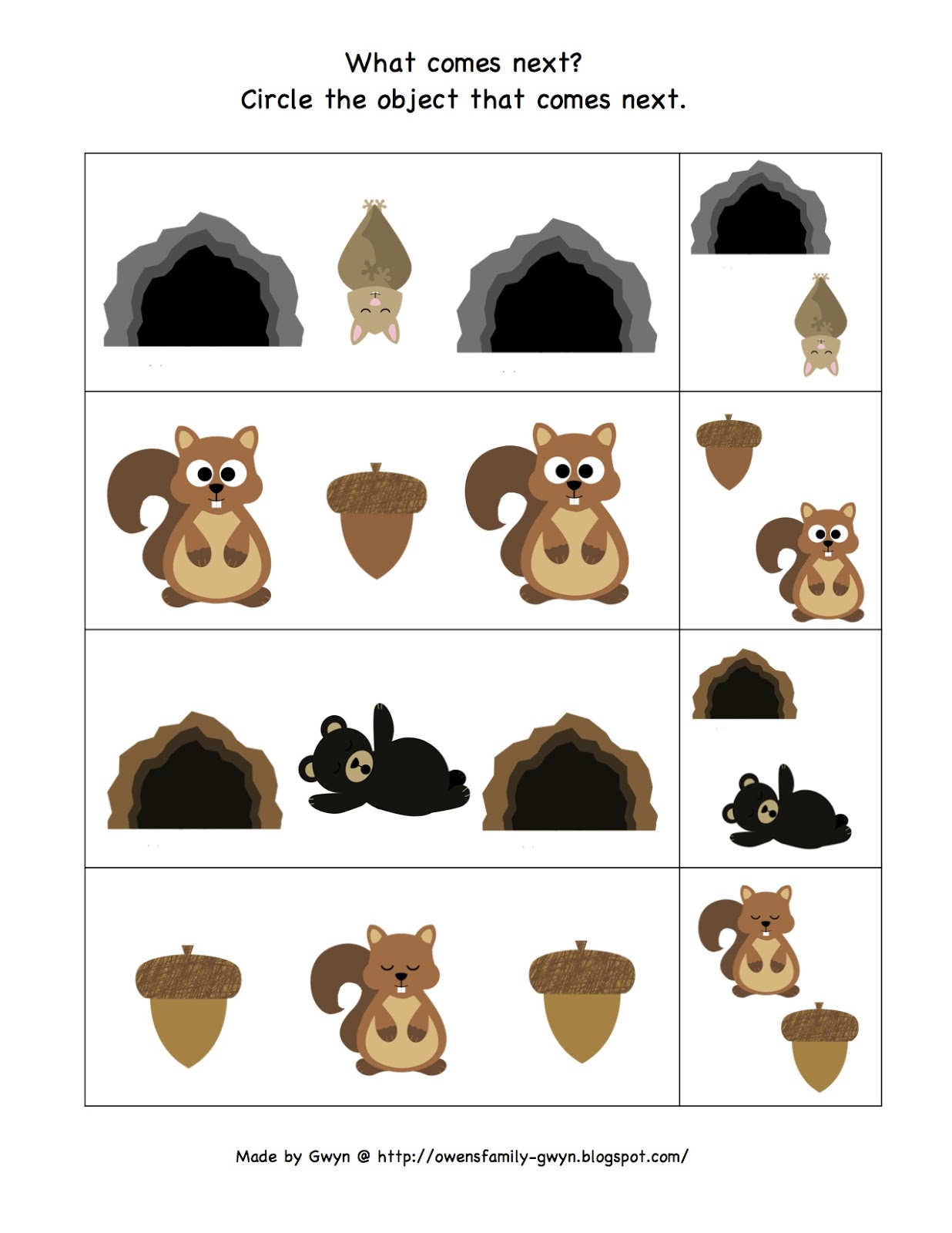 582 New preschool worksheet on hibernation 259 preschool hibernation animal printables 