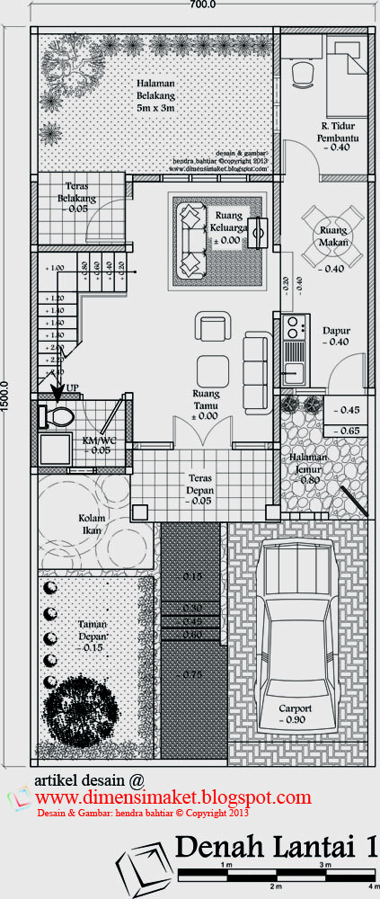 Desain Rumah 004: Desain Gambar Rumah Tinggal 2 lantai di 