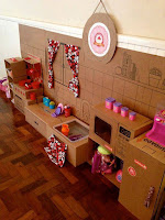 Cocinas de cartón DIY para niños