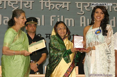 Priyanka Chopra in A Backless Transparent Saree  56th National Film Awards image