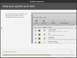 Linux Mint 19 Tara installation slide show keep system uptodate