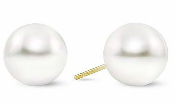 Cultured South Sea Pearl Stud Earrings 14K Yellow Gold