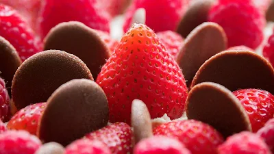 Fruit, Strawberry, Chocolate, Dessert