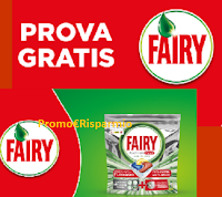 Logo Prova Gratis Fairy : rimborso totale sul detersivo lavastoviglie con l'operazione di cashback