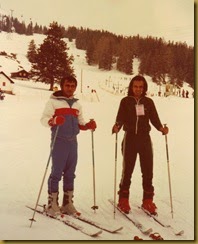 Rockers tengah belajar main ski di Crans Montana Winter 1985