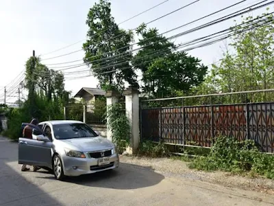 ที่ดิน ปากเกร็ด มุมมองที่ 1 แสดงภาพรวมของแปลงที่ดิน