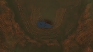a hole in the ceiling of a cave