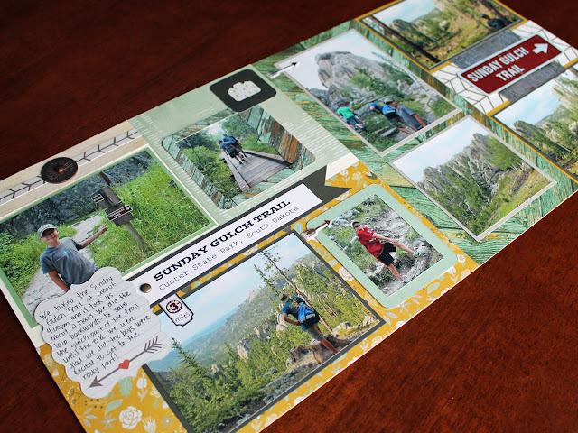 Sunday Gulch Trail Custer Park Scrapbook page layout South Dakota