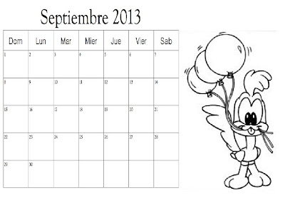 Dibujo del mes de Septiembre 2013 para colorear