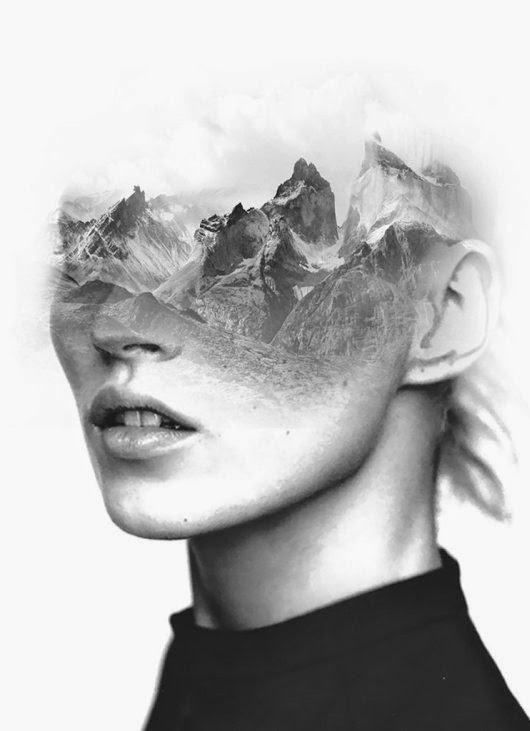 Antonio Mora mylovt fotografia photoshop dupla exposição retratos pessoas misturadas preto e branco