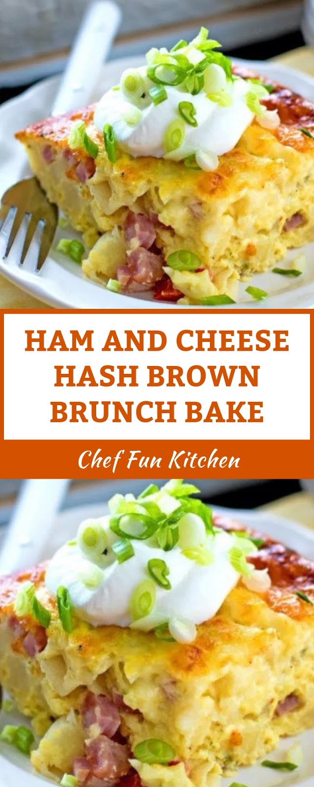 HAM AND CHEESE HASH BROWN BRUNCH BAKE