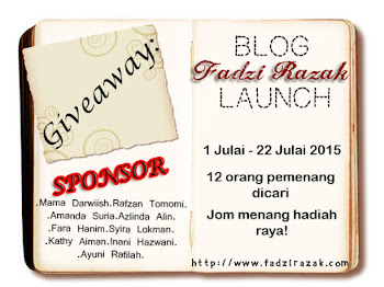  Giveaway "Blog Fadzi Razak Launch" 2015