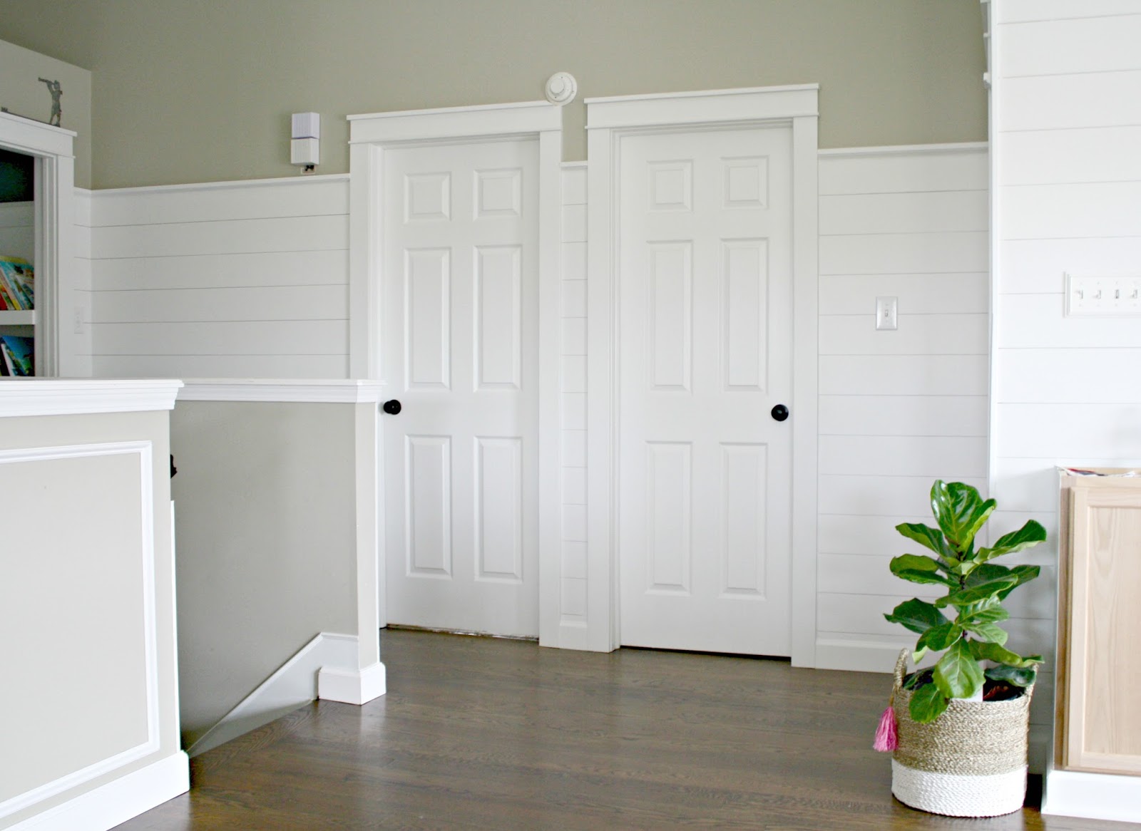 Finished Shiplap Walls And Farmhouse Door Trim In The Loft From