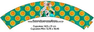  Frozen Fever Party Free Printable Cupcake Wrappers.