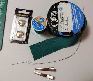 materials needed for DIY ribbon clips
