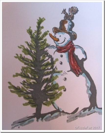 My snowman colouring In