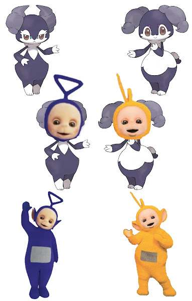 Indeedee Pokémon Teletubbies Teletubby Tinky Winky Laa-Laa