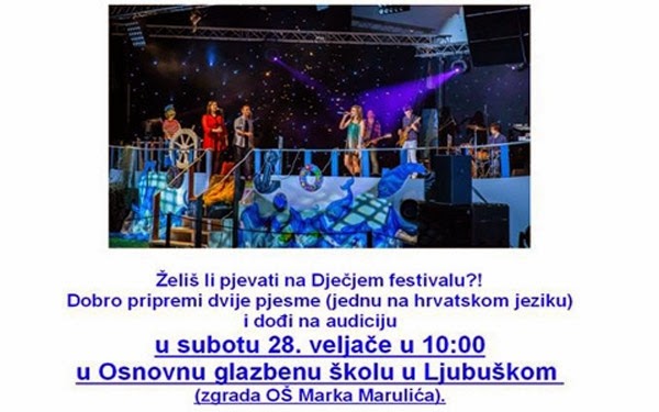 AUDICIJA: Dječji festival "Na jedrima glazbe"