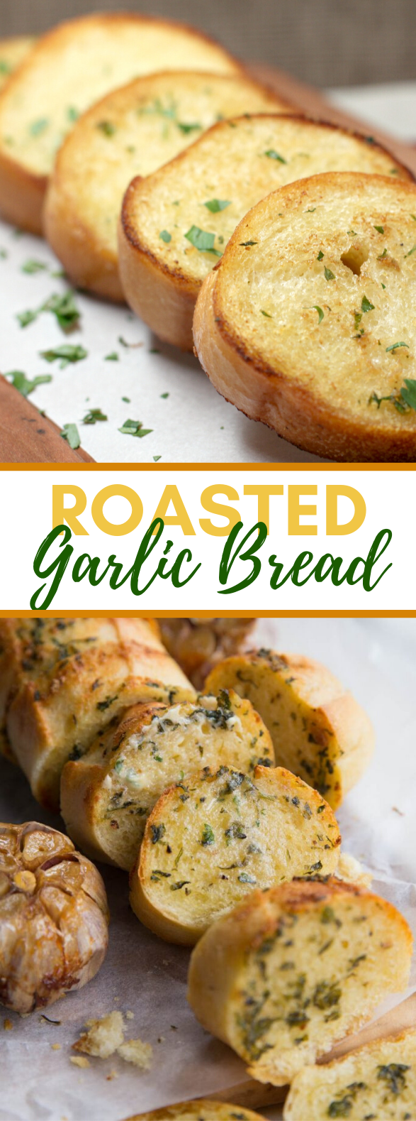 Roasted Garlic Bread #dinner #homemade