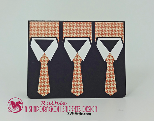 necktie trio card, SnapDrgon Snippets, Ruthie Lopez 3