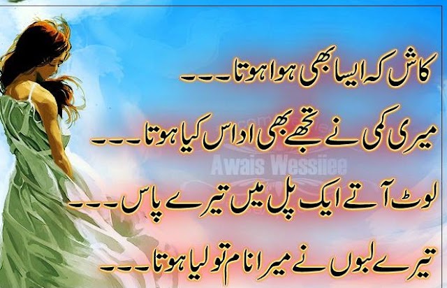 Loat aate aik pal main tere paas Urdu Poetry Sad