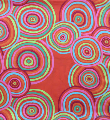 Kaffe Fassett extra wide fabric - Circles (Red)