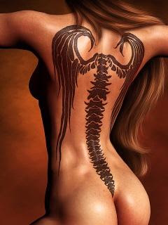 Backbone Tattoo Design for Girls