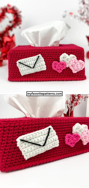 Free Valentine’s Tissue Box Cover Crochet Pattern