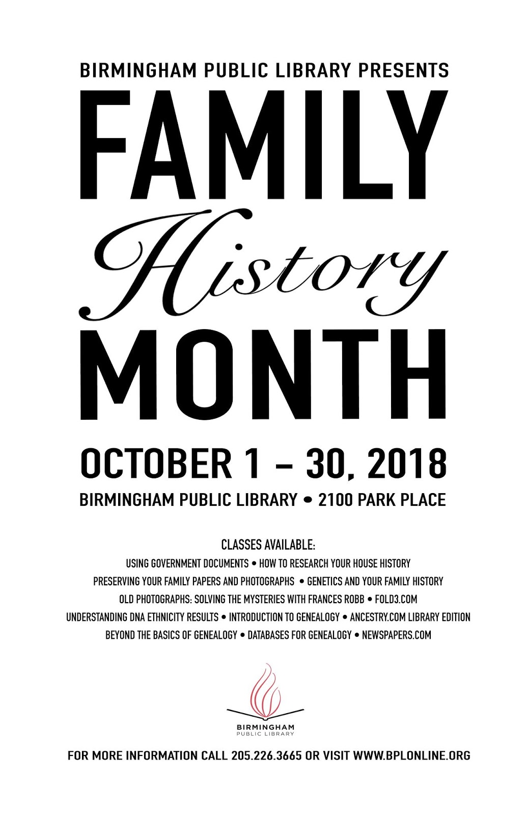 Birmingham Public Library Hosting Events To Celebrate Family History Month In October - birmingham public library roblox is it safe