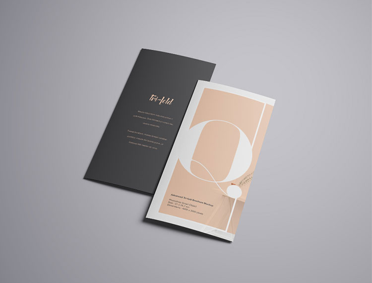 A4 Trifold Brochure Mockup