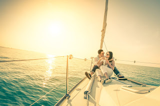 happiness on the yacht