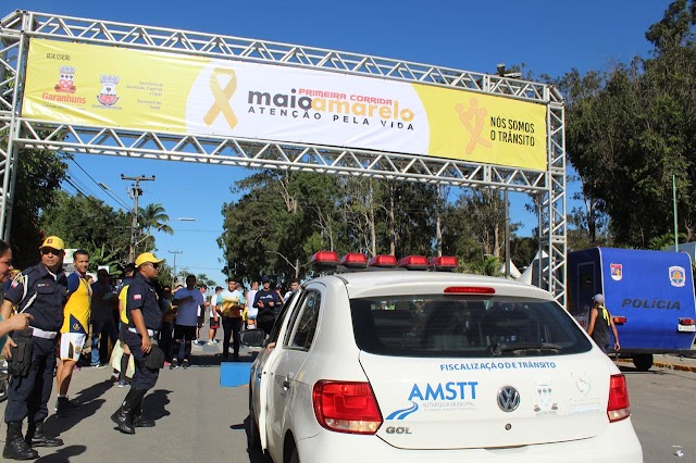 Maio Amarelo: Corrida Nós somos o trânsito tomou conta da avenida Rui Barbosa